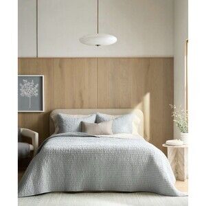 Quince European Linen Cotton Stitch Quilt Set King Mist NEW Rare OOS